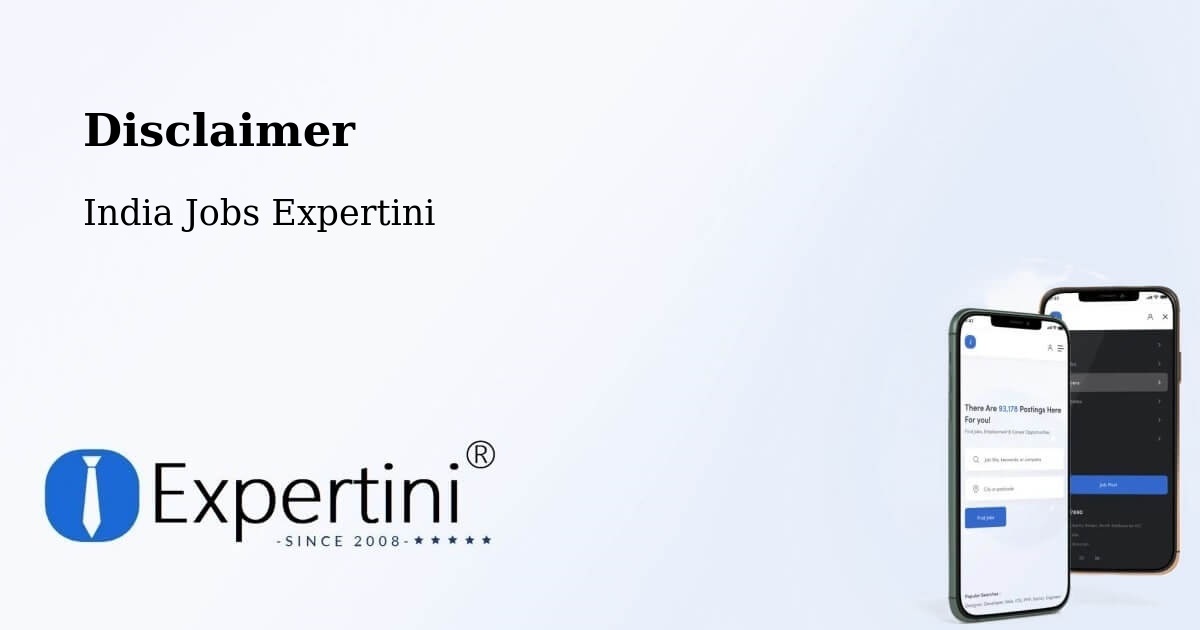 Disclaimer – Pavuluru - India Jobs Expertini